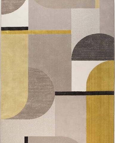 Žluto-šedý koberec Zuiver Hilton, 160 x 230 cm