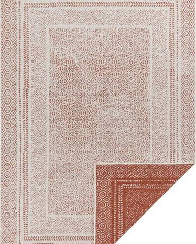 Oranžovo-bílý venkovní koberec Ragami Berlin, 200 x 290 cm