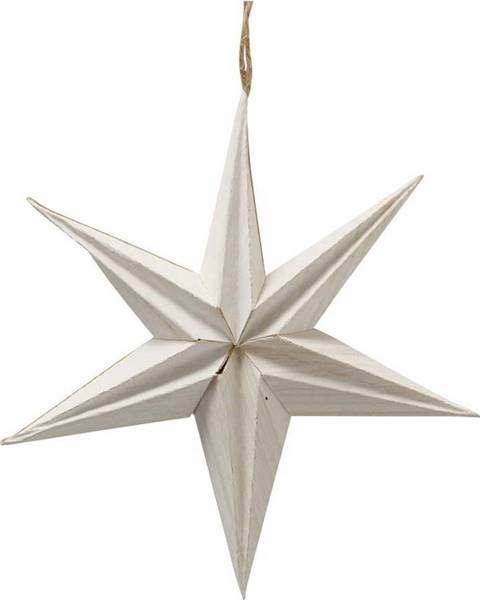 Boltze Bílá vánoční papírová závěsná dekorace ve tvaru hvězdy Boltze Kassia, ø 20 cm