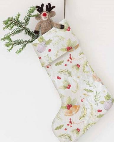Vánoční lněná závěsná dekorace Linen Tales Merry