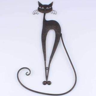 Kovová dekorace ve tvaru kočky Dakls
