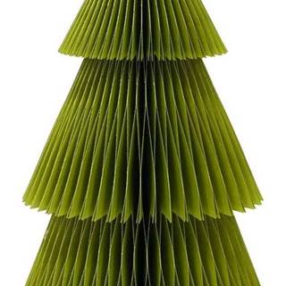 Třpytivě zelená papírová vánoční ozdoba ve tvaru stromu Only Natural, výška 22,5 cm