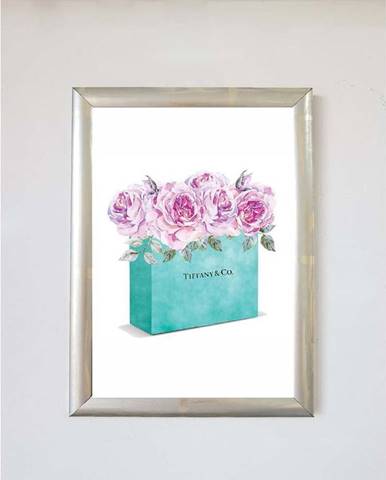 Plakát 20x30 cm Blue Pink Flower - Piacenza Art