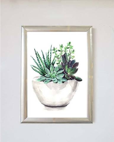 Plakát 20x30 cm Green Leaf Vase - Piacenza Art