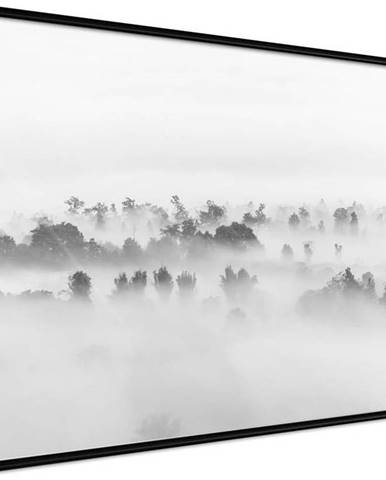 Plakát v rámu Artgeist Fog Over the Forest, 90 x 60 cm