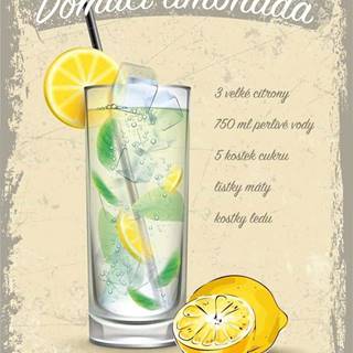 Nástěnná dekorativní cedule Postershop Lemonade
