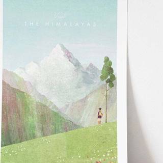 Plakát Travelposter Himalayas, 30 x 40 cm