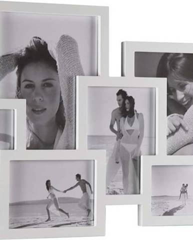 Bílý nástěnný fotorámeček Tomasucci Collage