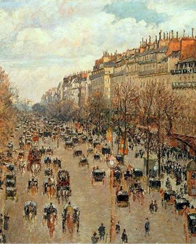Reprodukce obrazu Camille Pissarro - Boulevard Montmartre Eremitage, 90 x 70 cm