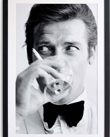 Černobílý plakát Little Nice Things James Bond, 40 x 30 cm