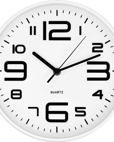 Bílé nástěnné hodiny Postershop Classic, ø 25 cm