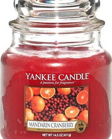 Vonná svíčka Yankee Candle Mandarinky s Brusinkou, doba hoření 65 hodin