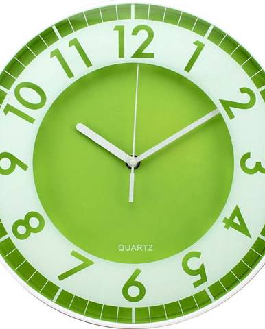 Zelené nástěnné hodiny Postershop Moderna, ø 30 cm