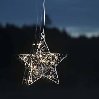 Světelná LED dekorace Star Trading Wiry Star, výška 21 cm