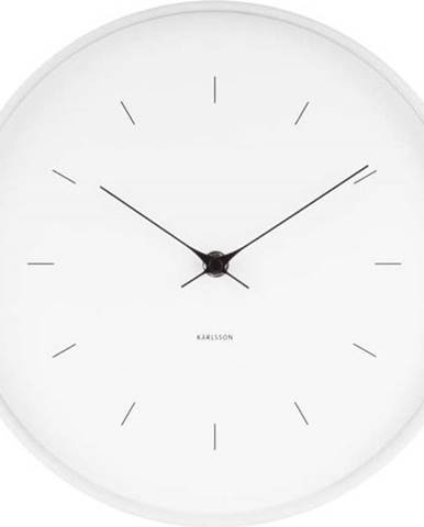 Bílé nástěnné hodiny Karlsson Butterfly, ø 27,5 cm