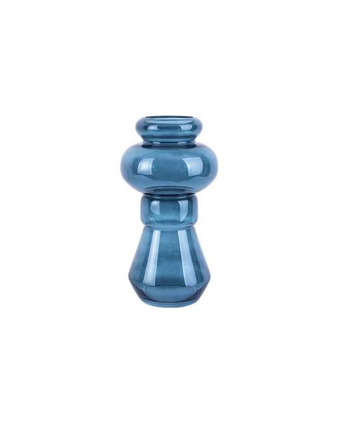 PT LIVING Modrá skleněná váza PT LIVING Morgana, výška 35 cm