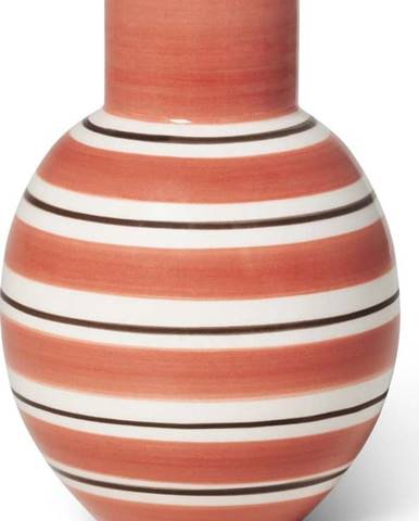 Růžovo-bílá keramická váza Kähler Design Nuovo, výška 14,5 cm