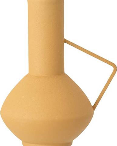 Žlutá kovová váza Bloomingville Irine, výška 21 cm