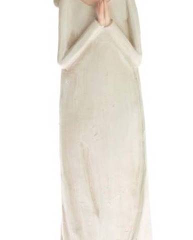 Béžová dekorativní soška Dakls Praying Angel, výška 14,5 cm