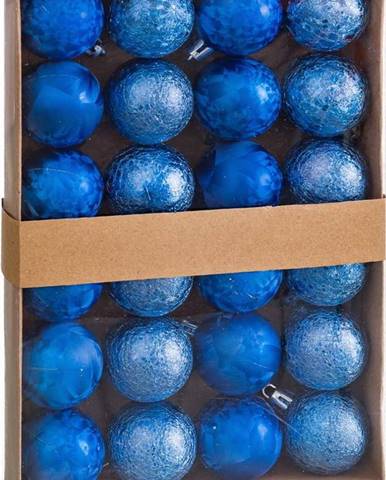 Sada 24 vánočních ozdob v modré barvě Unimasa Aguas, ø 4 cm