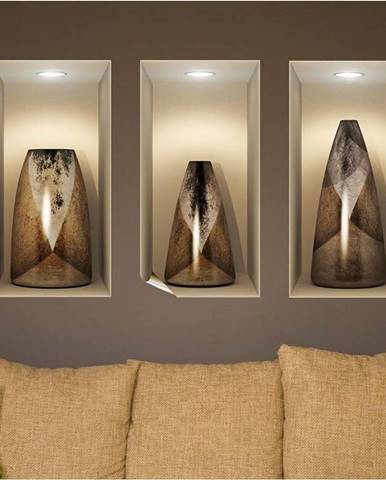 Sada 3 samolepek s 3D efektem Ambiance Wooden Vases