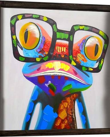 Dekorativní zarámovaný obraz Frog, 34 x 34 cm