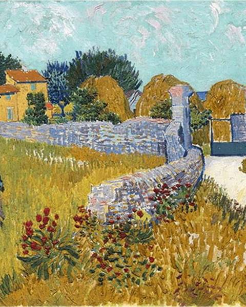 Fedkolor Reprodukce obrazu Vincenta van Gogha - Farmhouse in Provence, 40 x 30 cm