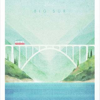 Plakát Travelposter Big Sur, A2