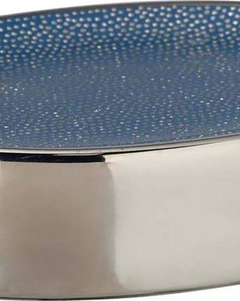 WENKO Modrá keramická mýdlenka s detailem ve stříbrné barvě Wenko Badi