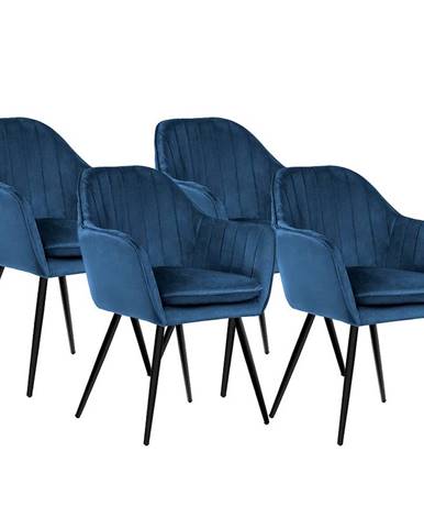 Židle Roma 2 Tmavě modrá/ Noha Černá - 4 ks