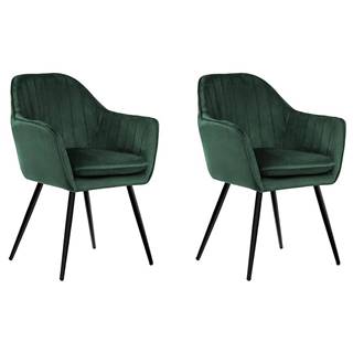Židle Roma 2 Zelená/ Noha Černá - 2 ks
