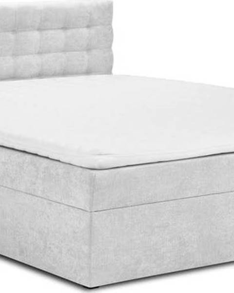 Mazzini Beds Světle šedá boxspring postel s úložným prostorem 180x200 cm Jade – Mazzini Beds