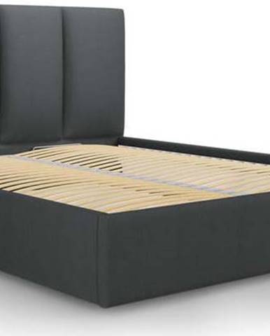 Tmavě šedá dvoulůžková postel Mazzini Beds Juniper, 140 x 200 cm