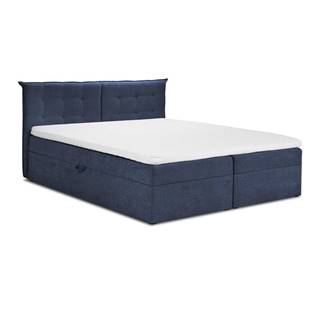 Tmavě modrá dvoulůžková postel Mazzini Beds Echaveria, 160 x 200 cm