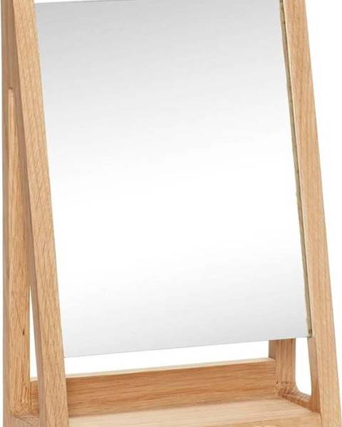Hübsch Kosmetické zrcadlo z dubového dřeva Hübsch Natur, 22 x 32 cm