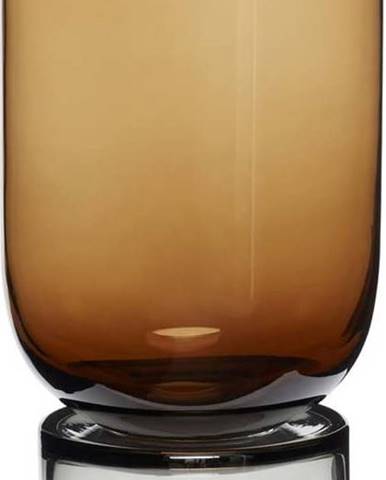 Oranžová skleněná váza Hübsch Amber, výška 32 cm
