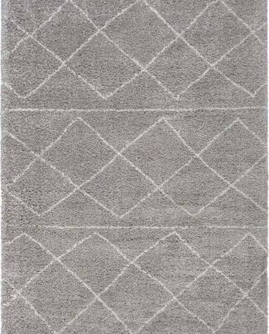 Šedý koberec Flair Rugs Kush, 120 x 170 cm