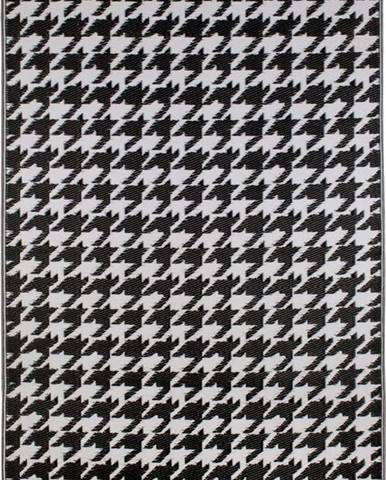 Černo-bílý venkovní koberec Green Decore Houndstooth, 150 x 240 cm