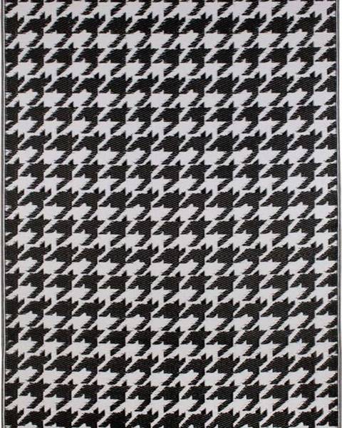 Černo-bílý venkovní koberec Green Decore Houndstooth, 120 x 180 cm