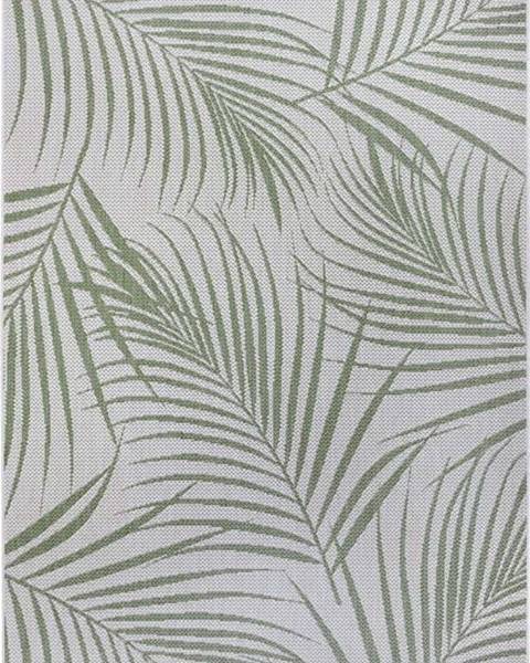 Ragami Zeleno-šedý venkovní koberec Ragami Flora, 160 x 230 cm