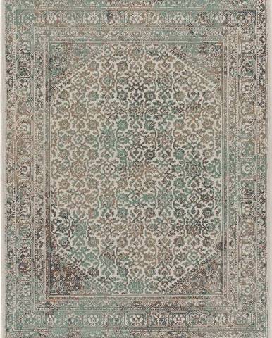 Béžovo-zelený venkovní koberec Universal Lucca, 77 x 150 cm