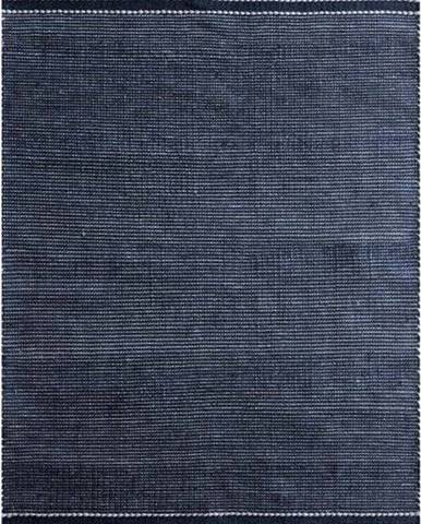 Tmavě modrý oboustranný venkovní koberec z recyklovaného plastu Green Decore Civil, 80 x 180 cm