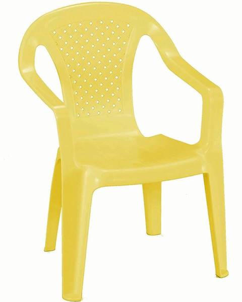 BAUMAX Dětská plastová židlička, žlutá