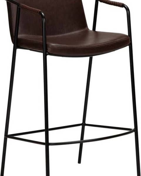 ​​​​​DAN-FORM Denmark Tmavě hnědá barová židle z imitace kůže DAN-FORM Denmark Boto, výška 95 cm