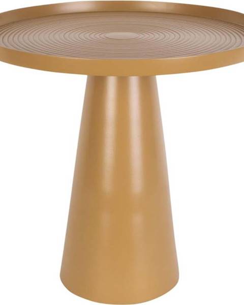 Leitmotiv Hořčicově žlutý kovový odkládací stolek Leitmotiv Force, výška 37,5 cm