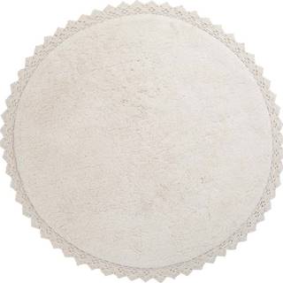Krémově bílý ručně vyrobený bavlněný koberec Nattiot Perla, ø 110 cm