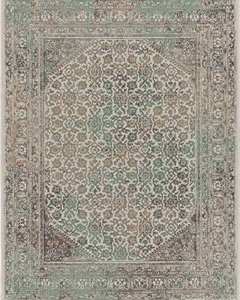 Universal Béžovo-zelený venkovní koberec Universal Lucca, 115 x 115 cm
