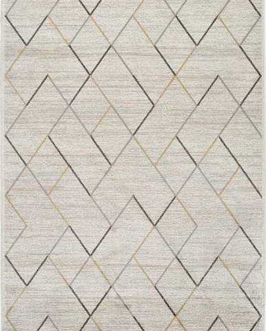 Krémový koberec z viskózy Universal Belga, 70 x 220 cm