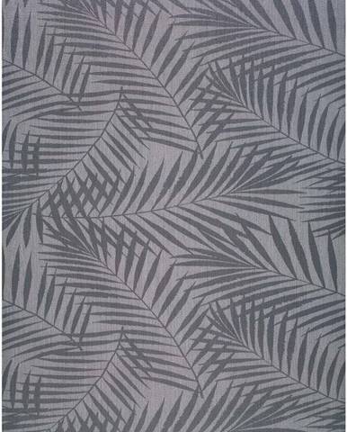 Šedý venkovní koberec Universal Palm, 100 x 150 cm