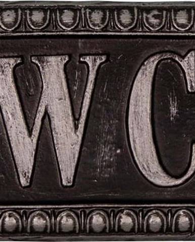 Kovový symbol na toaletu Antic Line Plaque, délka 17,5 cm